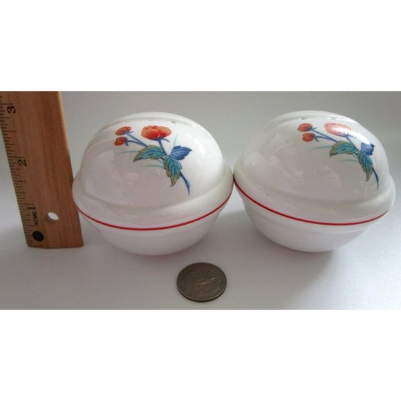 VTG Noritake Japan Versatone Ceramic Salt and Pepper Shaker -Floral Design Round - Picture 9 of 10